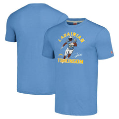 Los Angeles Chargers LaDainian Tomlinson Homage Unisex Unisex Caricature Retired Player Tri-Blend T-Shirt