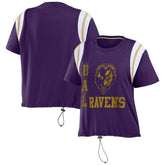 Baltimore Ravens WEAR by Erin Andrews Women's Cinched Colorblock T-Shirt