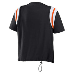 Cincinnati Bengals WEAR by Erin Andrews Women's Cinched Colorblock T-Shirt
