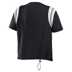 Las Vegas Raiders WEAR by Erin Andrews Women's Cinched Colorblock T-Shirt
