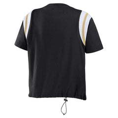 New Orleans Saints WEAR by Erin Andrews Women's Cinched Colorblock T-Shirt
