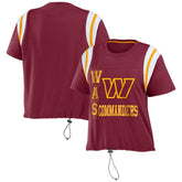 Washington Commanders WEAR by Erin Andrews Women's Cinched Colorblock T-Shirt