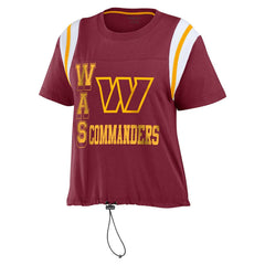 Washington Commanders WEAR by Erin Andrews Women's Cinched Colorblock T-Shirt