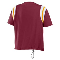 Washington Commanders WEAR by Erin Andrews Women's Cinched Colorblock T-Shirt