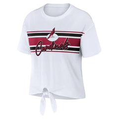 Arizona Cardinals WEAR by Erin Andrews Women's Front Tie Retro T-Shirt
