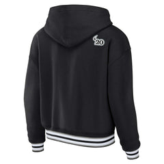 Las Vegas Raiders WEAR by Erin Andrews Women's Lace-Up Pullover Hoodie