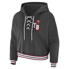 Tampa Bay Buccaneers WEAR by Erin Andrews Women's Lace-Up Pullover Hoodie