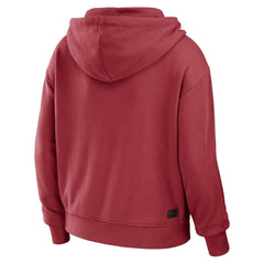 Arizona Cardinals WEAR by Erin Andrews Women's Color Block Light Weight Modest Crop Full-Zip Hoodie