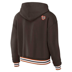 Cleveland Browns WEAR by Erin Andrews Women's Plus Size Lace-Up Pullover Hoodie
