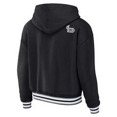Las Vegas Raiders WEAR by Erin Andrews Women's Plus Size Lace-Up Pullover Hoodie