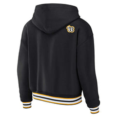 Pittsburgh Steelers WEAR by Erin Andrews Women's Plus Size Lace-Up Pullover Hoodie