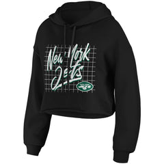 New York Jets WEAR by Erin Andrews Women's Domestic Cropped Pullover Hoodie