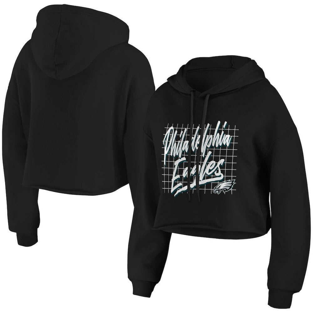 Philadelphia Eagles WEAR by Erin Andrews Women's Domestic Cropped Pullover Hoodie