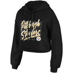 Pittsburgh Steelers WEAR by Erin Andrews Women's Domestic Cropped Pullover Hoodie