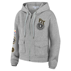 Pittsburgh Steelers WEAR by Erin Andrews Women's Full-Zip Hoodie