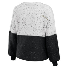 New Orleans Saints WEAR by Erin Andrews Women's Lighweight Modest Crop Color-Block Pullover Sweater