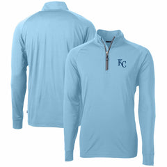 Kansas City Royals Cutter & Buck Adapt Eco Knit Stretch Recycled Quarter-Zip Pullover Top | MLB Outlet