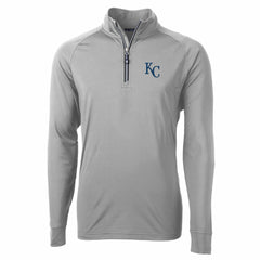 Kansas City Royals Cutter & Buck Adapt Eco Knit Stretch Recycled Quarter-Zip Pullover Top | MLB New