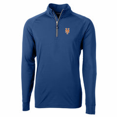 New York Mets Cutter & Buck Adapt Eco Knit Stretch Recycled Quarter-Zip Pullover Top | MLB For sale