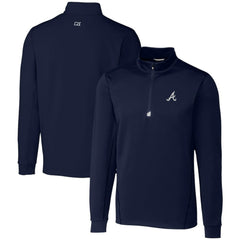 Atlanta Braves Cutter & Buck Traverse Stretch Quarter-Zip Pullover Top | MLB New