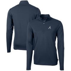 Atlanta Braves Cutter & Buck Virtue Eco Pique Recycled Quarter-Zip Pullover Top | MLB Shop