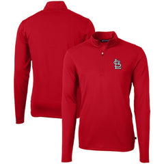 St. Louis Cardinals Cutter & Buck Virtue Eco Pique Recycled Quarter-Zip Pullover Top | MLB On Sale