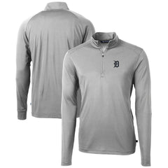 Detroit Tigers Cutter & Buck Virtue Eco Pique Recycled Quarter-Zip Pullover Top | MLB Outlet