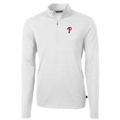 Philadelphia Phillies Cutter & Buck Virtue Eco Pique Recycled Quarter-Zip Pullover Top | MLB US