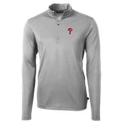 Philadelphia Phillies Cutter & Buck Virtue Eco Pique Recycled Quarter-Zip Pullover Top | MLB Outlet