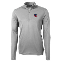 Minnesota Twins Cutter & Buck Virtue Eco Pique Recycled Quarter-Zip Pullover Top | MLB Sale
