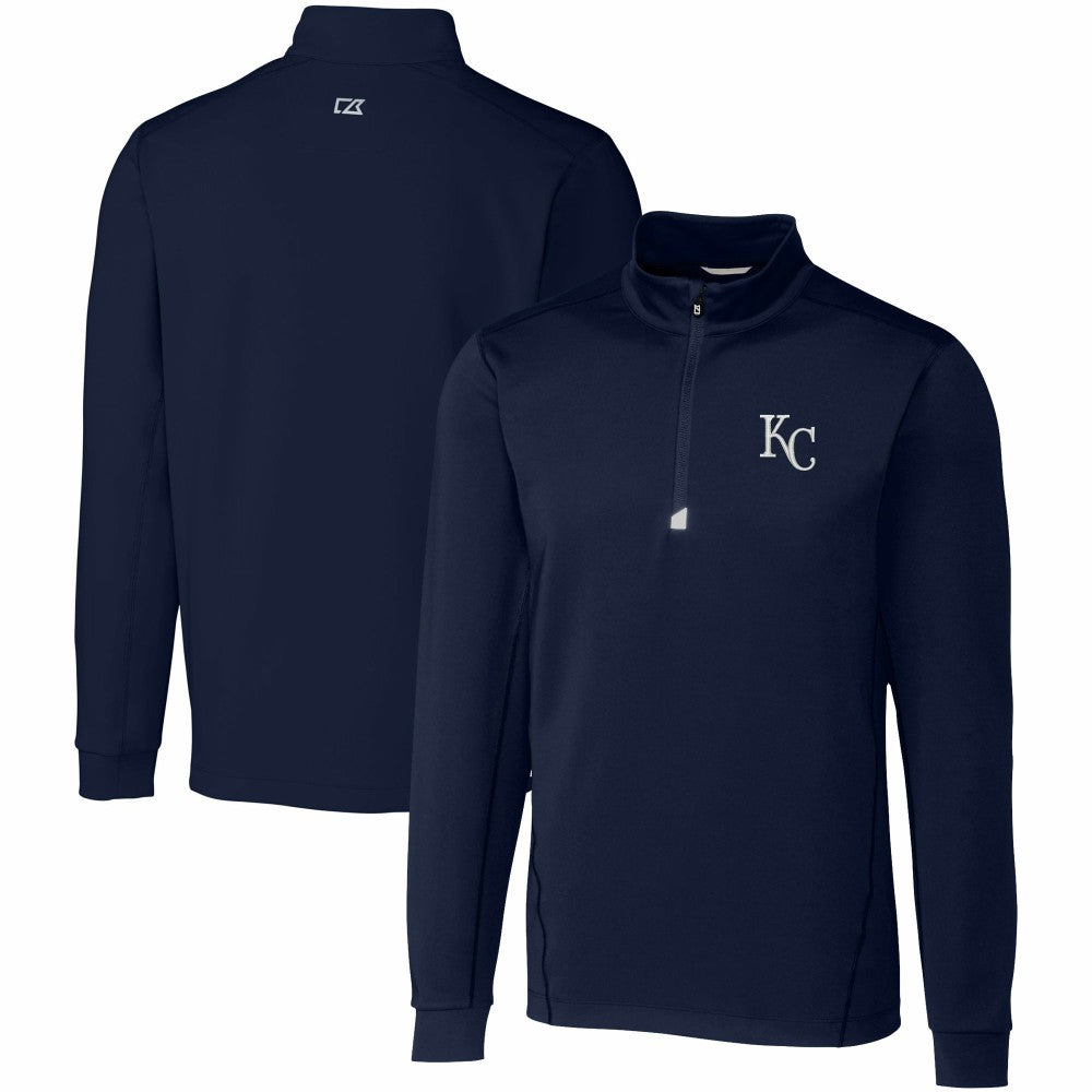 Kansas City Royals Cutter & Buck Big & Tall Traverse Stretch Quarter-Zip Pullover Top | MLB US