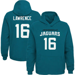 Jacksonville Jaguars Trevor Lawrence Youth Mainliner Player Name & Number Pullover Hoodie