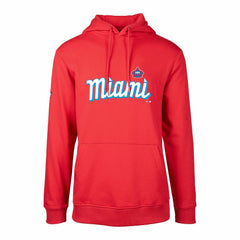 Miami Marlins Levelwear City Connect Podium Core Logo Pullover Hoodie | MLB On Sale
