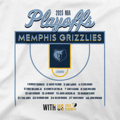 Memphis Grizzlies Stadium Essentials Unisex 2023 NBA Playoffs Roster T-Shirt Online