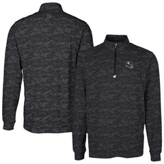 Pittsburgh Steelers Cutter & Buck Helmet Traverse Camo Print Stretch Quarter-Zip Pullover Top
