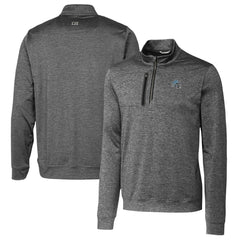 Detroit Lions Cutter & Buck Helmet Stealth Heathered Quarter-Zip Pullover Top