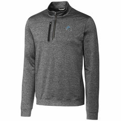Detroit Lions Cutter & Buck Helmet Stealth Heathered Quarter-Zip Pullover Top
