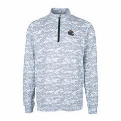 Tampa Bay Buccaneers Cutter & Buck Helmet Traverse Camo Print Stretch Quarter-Zip Pullover Top