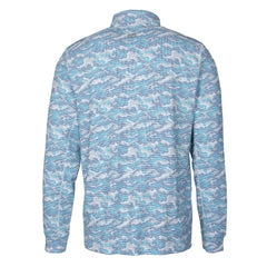 Buffalo Bills Cutter & Buck Helmet Traverse Camo Print Stretch Quarter-Zip Pullover Top