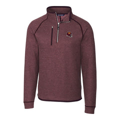 Washington Commanders Cutter & Buck Helmet Mainsail Sweater-Knit Half-Zip Pullover Jacket