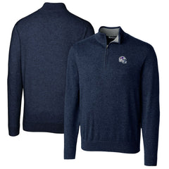 Buffalo Bills Cutter & Buck Helmet Lakemont Tri-Blend Quarter-Zip Pullover Sweater