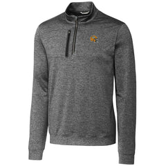 Green Bay Packers Cutter & Buck Helmet Stealth Heathered Quarter-Zip Pullover Top