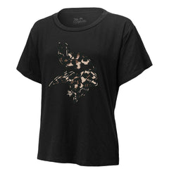 Minnesota Vikings Justin Jefferson Majestic Threads Women's Leopard Player Name & Number T-Shirt
