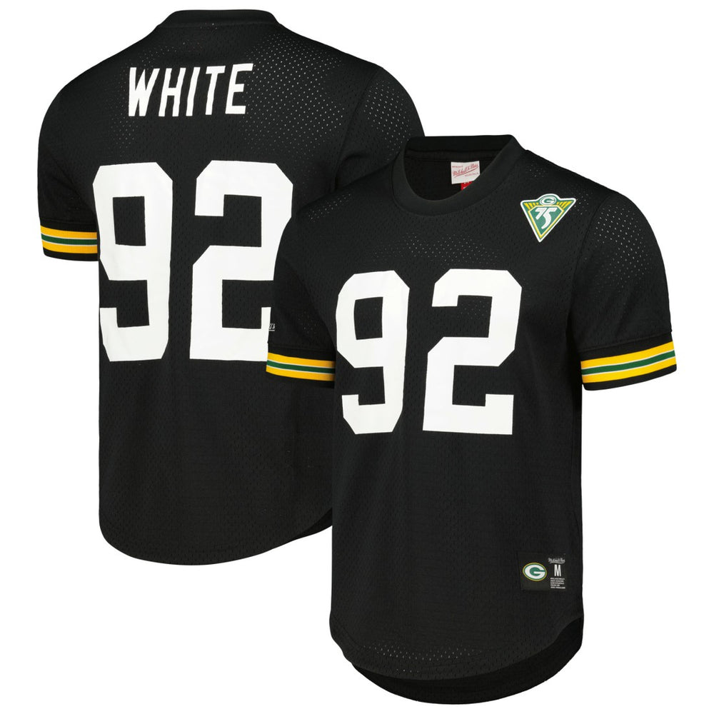 Green Bay Packers Mitchell & Ness Reggie White Retired Player Name and Number Mesh Top