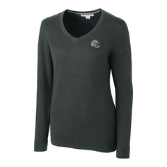 New Orleans Saints Cutter & Buck Women's Helmet Logo Lakemont Tri-Blend V-Neck Pullover Sweater