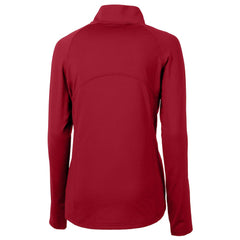 Kansas City Chiefs Cutter & Buck Women's Helmet Logo Adapt Eco Knit Stretch Recycled Half-Zip Pullover Top
