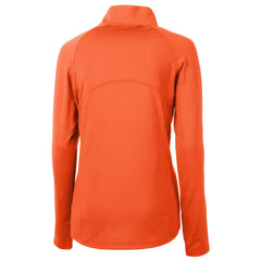 Cincinnati Bengals Cutter & Buck Women's Helmet Logo Adapt Eco Knit Stretch Recycled Half-Zip Pullover Top