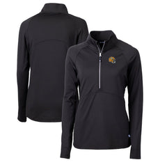 Green Bay Packers Cutter & Buck Women's Helmet Logo Adapt Eco Knit Stretch Recycled Half-Zip Pullover Top