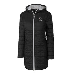 Pittsburgh Steelers Cutter & Buck Women's Helmet Logo Rainier Primaloft Eco Insulated Hooded Long Coat