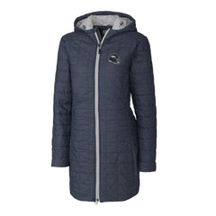 Denver Broncos Cutter & Buck Women's Helmet Logo Rainier Primaloft Eco Insulated Hooded Long Coat
